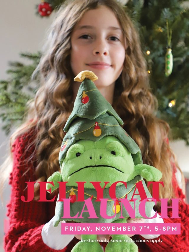 Our Jellycat Christmas Drop will be launched at our Christmas Open House!!! Friday Nov 7th, 5-8pm. ❄️ ⛄️ 🧑🎄 
Any Jellycat purchases will receive a ballot to enter to win a rare Jellycat. 
Please note there will be a limit of two Jellycat purchases per person, limited to one style per purchase per customer.